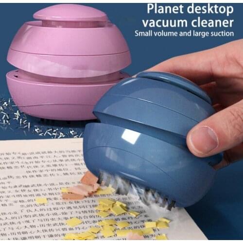 Mini Vacuum Table Vacuum Cleaner Planet Dust Cleaner Desktop Coffee Dust Collector For Home Office Desktop Cleaning