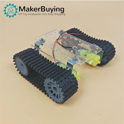 Single layer New ultra-economical robot tank chassis acrylic TT motor 3-9v tracked car intelligent car chassis