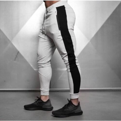 Autumn Joggers Men pants Cotton Casual sports Sweatpants Male Solid patchwork black Harem pants Bodybuilding Trousers Sportswear