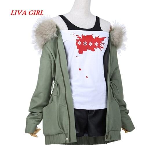 Persona 5 Futaba Sakura Shirt Coat Jacket Cosplay Costume Full Set