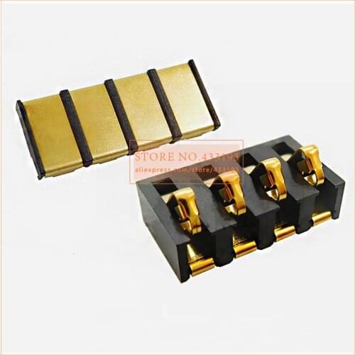 SMD 4Pin pitch Inner Battery Connector female 4.0mm and 4.25mm male Holder Clip Contact replacement for mobile phones common use