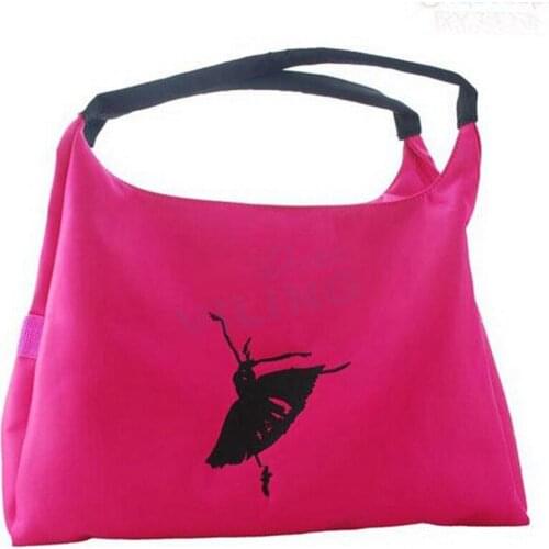Ballet Dance Bag Black Hanhandbags For Girls Women Dancer Embroidered Clutch Good Water-Proof Fabric Bags
