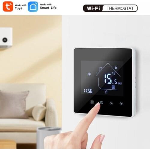 Tuya Smart Life WiFi Thermostat Temperature Controller for Water/Electric floor Heating Water/Gas Boiler Works with Alexa Google