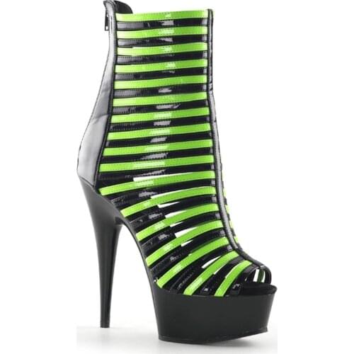 15cm stiletto heels, bridal wedding party boots, stylish round patchwork stage ankle boots