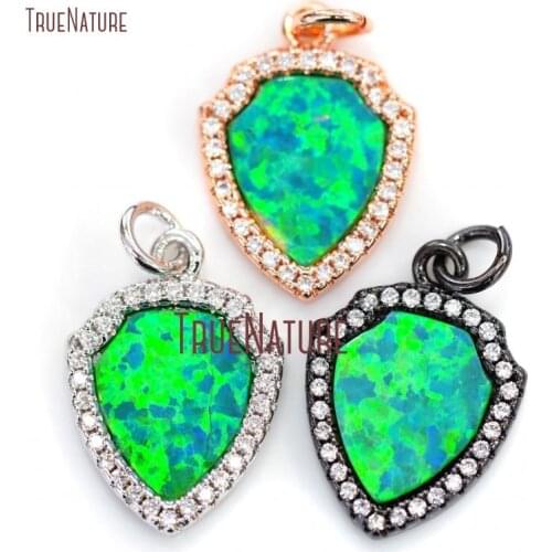 10Pcs Realease Copper Charm Teal Opal Clear Zircon Micro Inserts Silver, Rose Gold, Gunmetal Arrowhead Charm 16x12mm PM14065