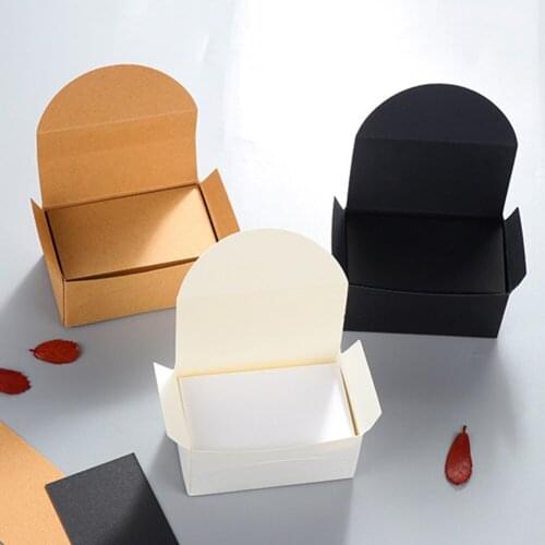 100 Pcs/lot Thank You Card Nostalgia Retro DIY Kraft Paper Graffiti Card Pure Color Greeting Word Card Gift Card 9 *5.3CM In Box