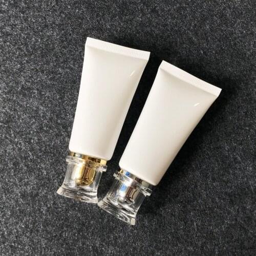 300pcs/lot 40g empty white plastic soft tube for cosmetics packaging,40ml sample container bottles ,cream cosmetic container