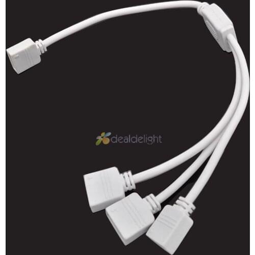 RGBW 5 Pin Splitter Connector 1 to 2 1 to 3 1 to 4 Female to Female Connector Extension Cable for 5050 RGBW LED Strip Light