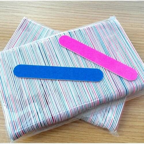 5 Pcs Professional Nail Files Sandpaper Buffers Slim Crescent Grit Artificial Nail Tips Tools Disposable Cuticle Remover Callus