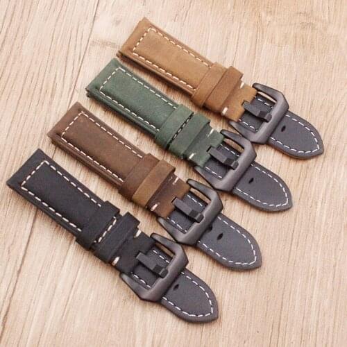 Watch Accessories Leather Strap For Panerai PAM111 Watch with 24mm Mens Watch Strap