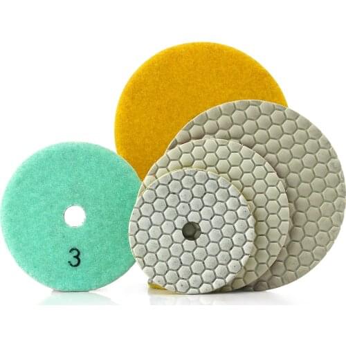 3"/4"/5" Diamond Dry Polishing Pads 3 Step Polishing Pad Granite Marble Flexible Resin Sanding Pads For Polish