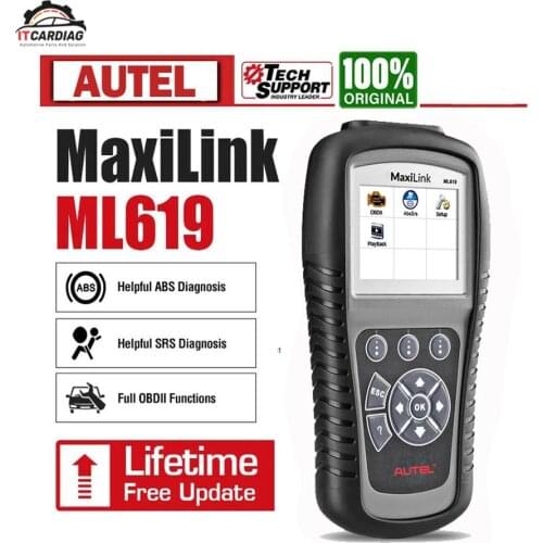 Autel MaxiLink ML619 OBDII OBD 2 Car Diagnostic Code Reader ABS SRS Airbag Scan Tools OBD2 Automotive Scanner as Autolink AL619