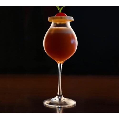 Free Shipping 4 PCS 245ml Ball Shape Cocktail Glasses Creative Goblet Cocktail Glasses Whisky Glass