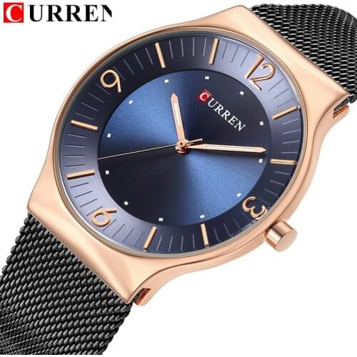 CURREN Mens Watches Top Brand Luxury Fashion Business Quartz Men Wristwatch Steel Band Waterproof Clock Horloges Mannens Saat
