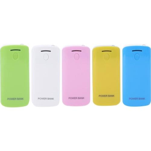 5 colors Mini Power Bank Case For 2pcs 18650 Batteries Power Supply Power Bank Case DIY Box Charging battery storage box