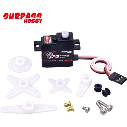Surpass Hobby S0017P 25T 17g 1.8KG 4.8-6.0V Plastic Gear Digital Servo For RC Fixed-Wing Airplane Robot Car Boat Truck Off-road