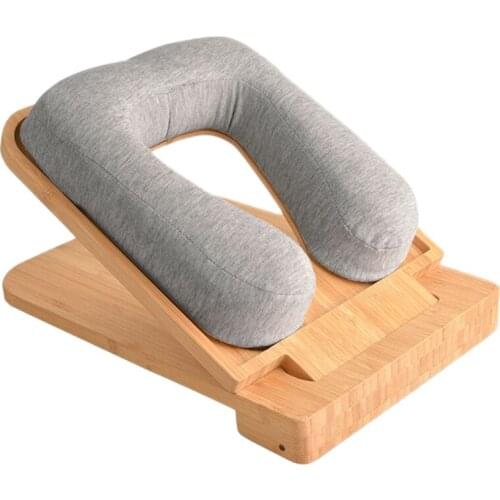 Wood Foldable Nap Pillow Memory Foam Nap Pillow Neck Support Cushions Rest Lunch Break Pillow Cervical Health Pillows