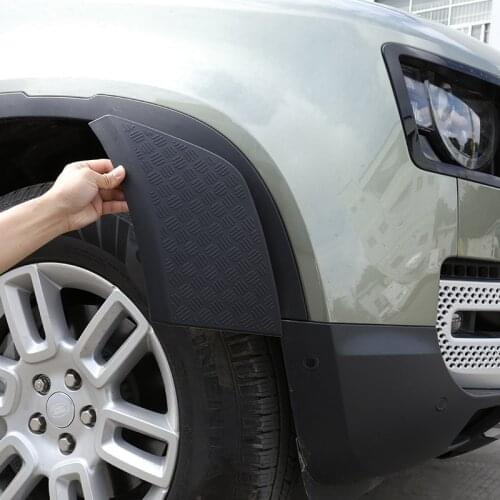 For Land Rover Defender 110 130 2020 Car styling ABS Black Car Front bumper side trim Stickers For Defender Car Accessories