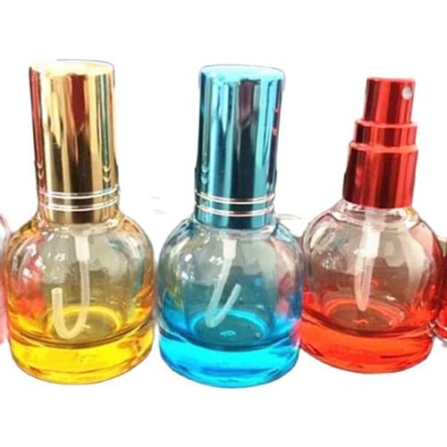 10ml Spray Perfume Bottle Container Mini Colorful Parfum Atomizer Exquisite Glass Vial Refillable Travel Bottle 25pcs/lot