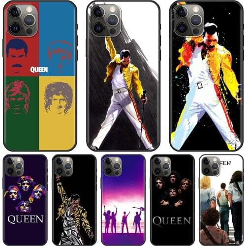 Freddie Mercury Queen band Coque Phone Fundas For iPhone 12 11 Pro Max XR XS X 7 8 Plus SE Cover Case Capa Guscio Shell