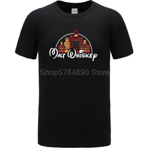 New Summer Malt Whiskey T-Shirt Men Corn Whisky Drink Liquor Bar Alcohol Short Sleeve Funny Tees O Neck 100% Cotton Tops T Shirt