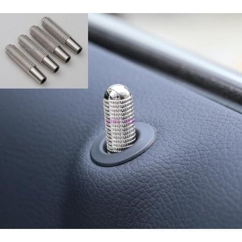 4 pcs Metal Car Door Bolt Lock Pin Accessories For Mercedes-Benz C GLC GLE E Class W205 W213 C200 C180L GLC260 .etc Car-styling