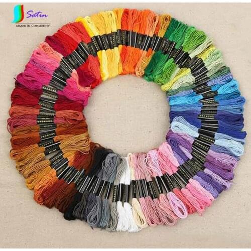 DIY Craft Necessary Accessary Embroidery Floss Set Mixed Color Flower Grass Cross Stitch Thread 100PCS/Lot S0033
