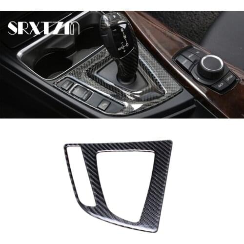 Carbon Fiber Interior Gearshift Panel Cover Sticker for BMW 3 Series F30 F34 320d 320i 328i 335i F36 428i 430i 435i Accessories