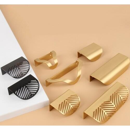 Invisible handle/brass Cupboard Handles European Antique Furniture Handles Drawer Pulls Kitchen Cabinet gold Knobs and Handles