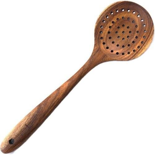 New Teak Wood Spoon Long Handle Spoon Ladle Big Rice Paddle Wooden Cooking Spoon Skimmer Scoop Wooden Kitchen Utensils