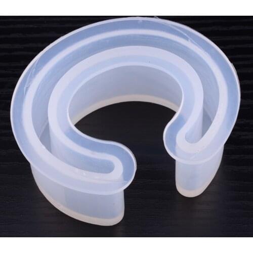 New DIY Open Cuff Silicone Mold Jewelry Making Bracelet Bangle Mould for Resin Flower