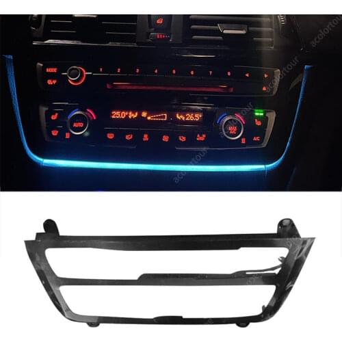 Radio Trim Led Dashboard for BMW 3 4 Series F30 F32 F36 Center Console AC Panel Light Blue and Orange Color Atmosphere Lamp