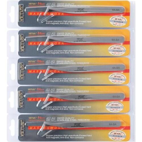 10pcs/Lot Eyelash Tweezers Vetus 3D Volume Eyelash Extension Tweezer