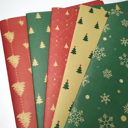 Christmas Decoration Wrap Paper New Year Artware Package Paper Christmas Party Wedding Flowers Packaging Supplies 50*70CM
