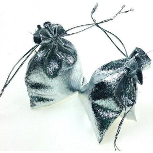 9*12cm 1000pcs Handmade Silver Drawstring Bags For Wedding/Party/Christmas/Gift/Jewelry Pouches Packaging Bags