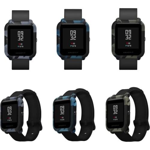 Replacement Soft Silicone Watch Protect Case For Huami Amazfit Bip Youth Fashion Camouflage Full Case Cover Watch Accessories