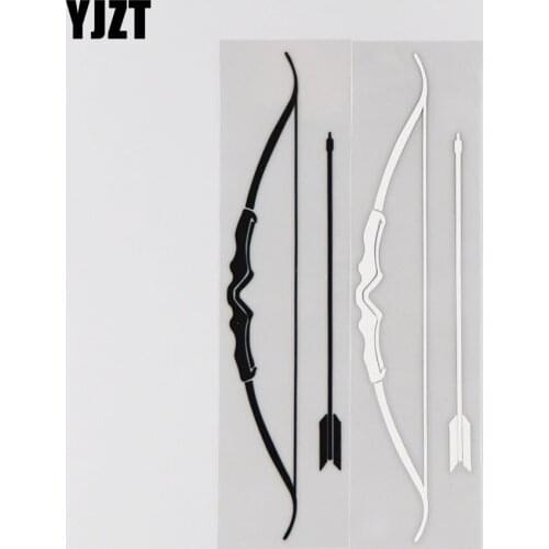 YJZT 18.1CM*4CM Bow And Arrow Car Stickers Vinyl Decals Personalized Decoration 1A-0344