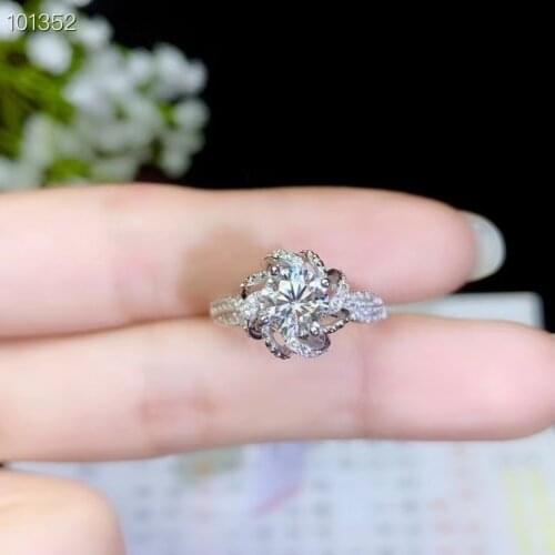 2020 new crackling moissanite gemstone ring for women jewelry engagement ring for wedding 925 silver ring birthday gift love