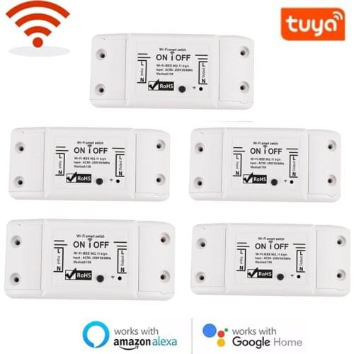 1Pcs/lot DIY WiFi Smart Light Switch Universal Breaker Timer Wireless Remote Control Works With Alexa Google Home Smart Home