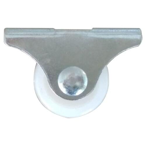 White Rail Fixed Casters Small One-Way Wheel Furniture Plastic Directional Wheel Hardware Accessories Drop Ship