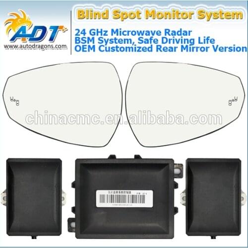 BSM 24 Ghz Microwave sensor Customized Side Mirror LED Lights BSM OBD (10KM/h) Blind Spot Sensor warning System for TOYOTA VOIS