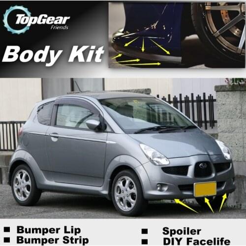 Bumper Lip Deflector Lips For Subaru R1 / R2 Front Spoiler Skirt For TG Friends to Car View Tuning / Body Kit / Strip