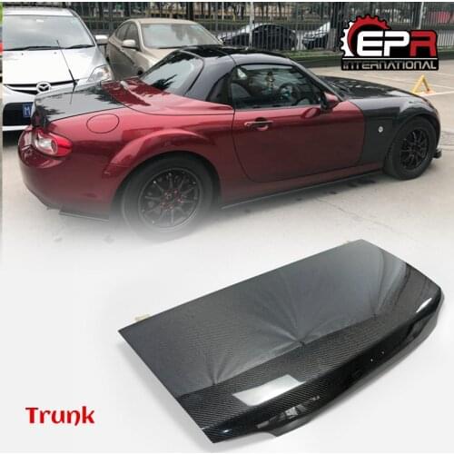 For Mazda MX5 Roaster Miata NC OE Carbon Glossy Rear Trunk Accessories Body kits (Soft top only)