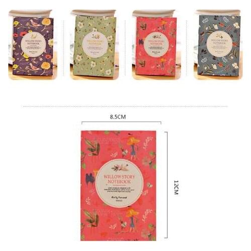 Flower Bird Pocket Notebook Journals Paper Diary Weekly Planner Writing Pad Note