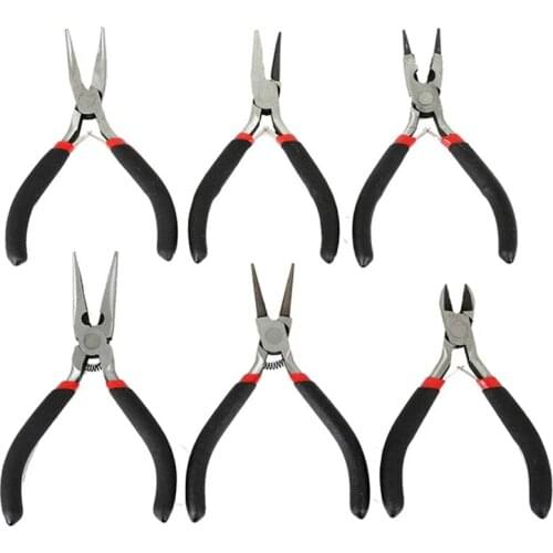 Stainless Steel Wire Cutter Bent Flat Nose Pliers Multi-function Hand Tools Plier For Jewelry Making Accessories Wholesale