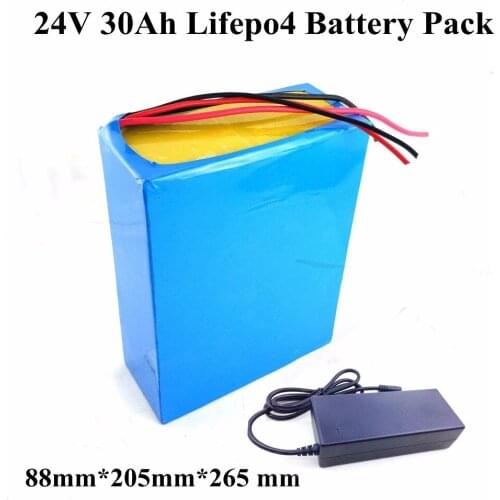 GTK lifepo4 24v 30ah battery lifepo4 lithium electric bike battery pack for electric bicycle 24v scooter wheelchair + charger