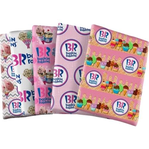 Ice Cream Polyester Cotton Fabric Patchwork DIY Kids Home Textile for Sewing Cartoon Bubble Fabric 50*145cm