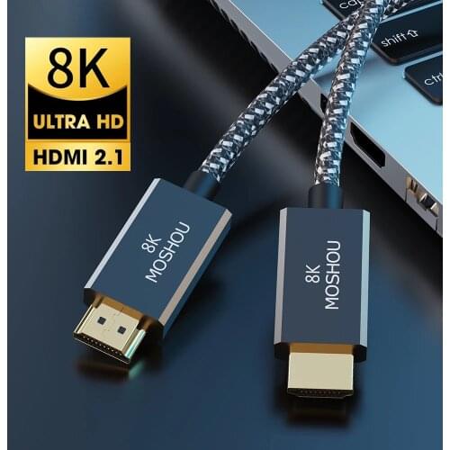 MOSHOU 8K 60Hz 4K 120Hz 48Gbps HDMI 2.1 Cables eARC Cabo HDMI 2.1 UHD Dynamic HDR For TV PS4 PS5