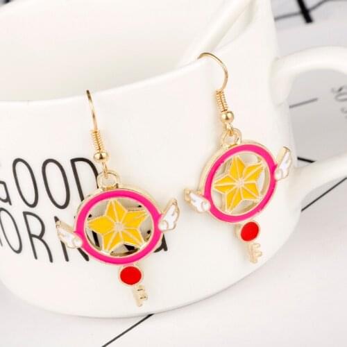 MQCHUN Sakura Birds Card Captor Sailor Moon Dangle Drop Earring Lovely Cosplay Drop Earring Jewelry Women Girl Gift -15