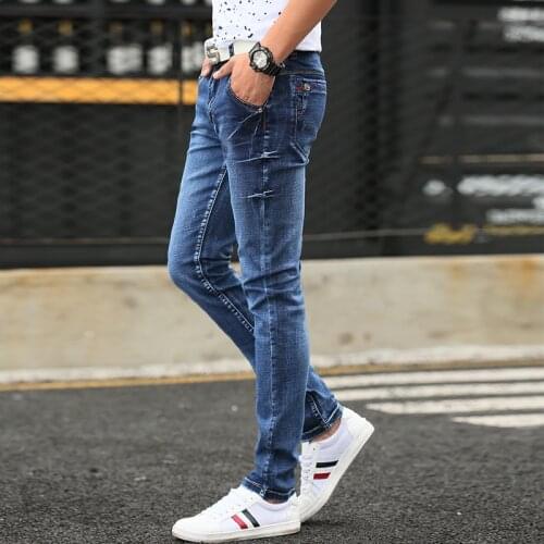 Men 2019 spring new mens jeans fashion street slim tight denim trousers high quality comfortable mens comfortable cotton pants